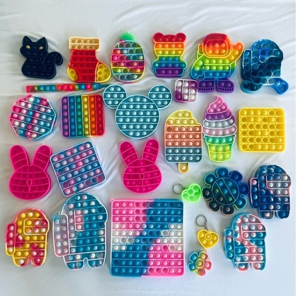 4lb Lot of Mixed Fidget Toys – Push Bubble, Sensory Stress Relief Fun - Picture 3 of 11